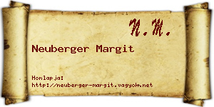 Neuberger Margit névjegykártya